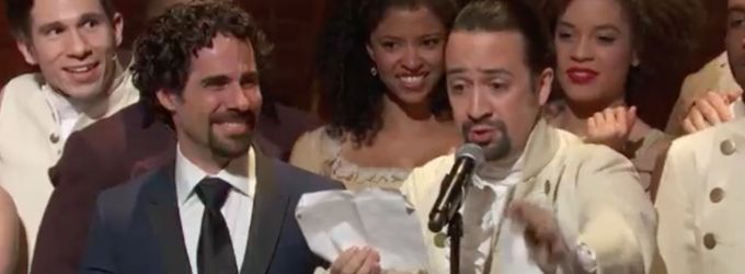 STAGE TUBE: HAMILTON's Lin-Manuel Miranda Raps Epic GRAMMYs Acceptance Speech Video