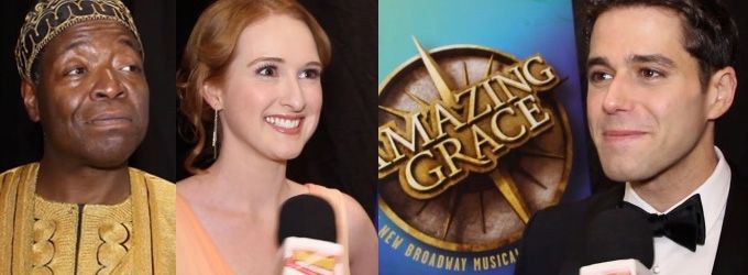 TV: Chatting with the Company of AMAZING GRACE on Opening Night- Josh Young, Erin… Video