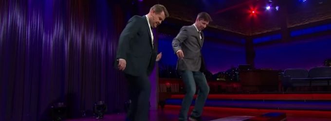 VIDEO: Sean Hayes & James Corden Perform Bieber's 'Sorry' on a Giant Piano! Video