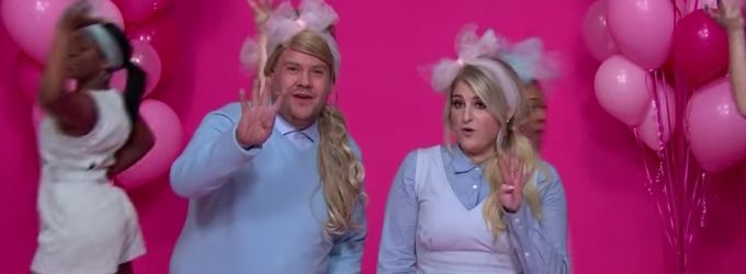 VIDEO: James Corden & Meghan Trainor Parody 'All About That Bass' Video