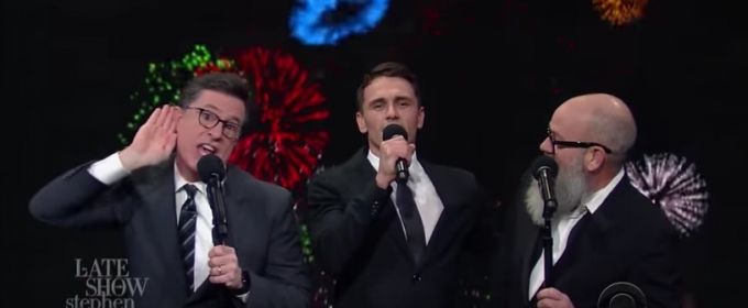 VIDEO: Stephen Colbert, Michael Stipe & James Franco Say Goodbye to 2016 with Remix… Video