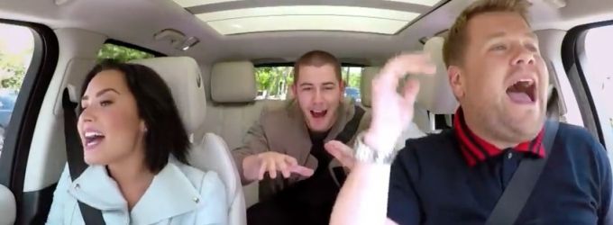 VIDEO: Demi Lovato & Nick Jonas Hop In for Some 'Carpool Karaoke' Video