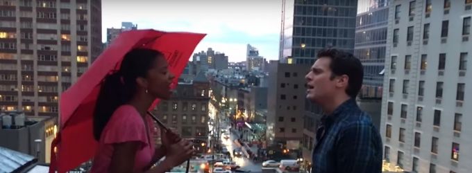 STAGE TUBE: Jonathan Groff and Renee Elise Goldsberry Sing Rooftop Duet for #Ham4Ham Video