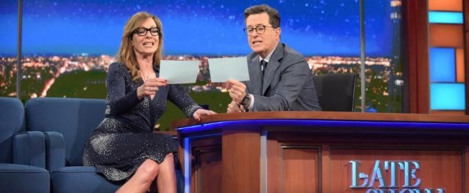 VIDEO: Broadway's Allison Janney Tries Out Stephen Colbert's 'Vocal Warm-Up' Routine Video