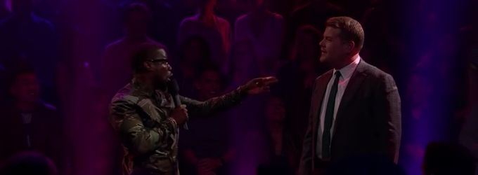 VIDEO: Kevin Hart & James Corden Face Off in Epic 'Drop the Mic' Rap Battle! Video