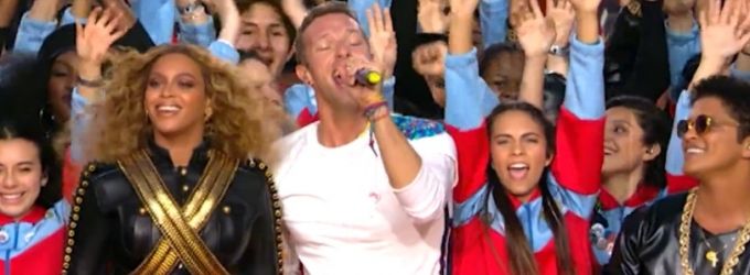 VIDEO: Coldplay, Bruno Mars & Beyonce Team for Psychedelic SUPER BOWL Halftime Show Video