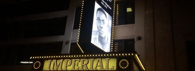 VIDEO: Imperial Theatre Marquee Dims for Kyle Jean-Baptiste #Dim4Kyle Video