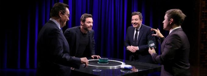 VIDEO: 'Eddie the Eagle's Hugh Jackman & Taron Egerton Play 'Catchphrase' on TONIGHT Video