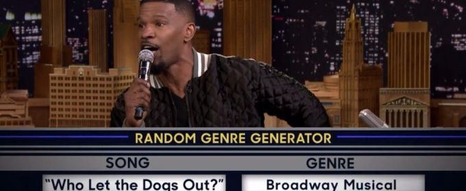 VIDEO: Jamie Foxx Puts Broadway Spin on 'Who Let the Dogs Out?' Video