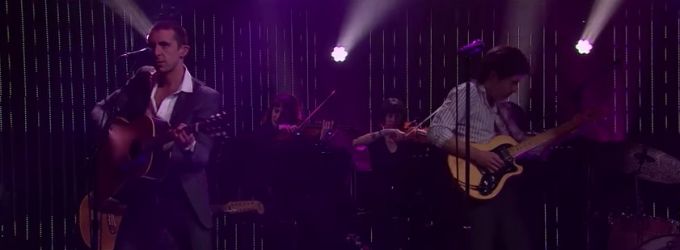 VIDEO: The Last Shadow Puppets Perform 'Aviation' on LATE LATE SHOW Video