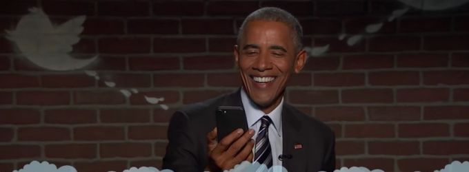 VIDEO: President Obama Reads #MeanTweets, Talks Snapchat & More on JIMMY KIMMEL Video