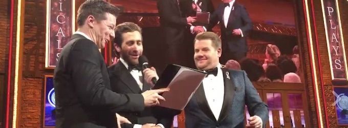 VIDEO: Jake Gyllenhaal, Sean Hayes & James Corden Cover ALADDIN During TONY's… Video