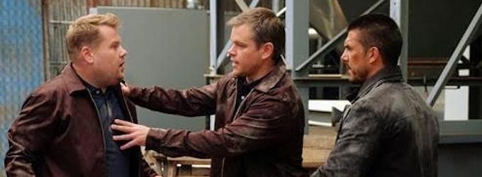 VIDEO: James Corden Fills in as Matt Damon's Stunt Double on LATE LATE SHOW Video
