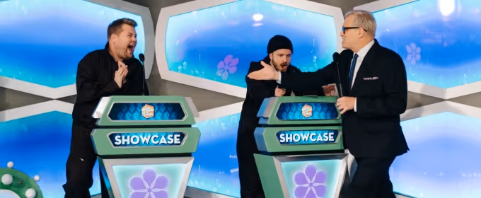 VIDEO: James Corden Helps Aaron Paul Get His 'Price Is Right' Shot at Redemption Video