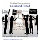 Village Playwrights to Present LOUD & PROUD Readings Tomorrow
