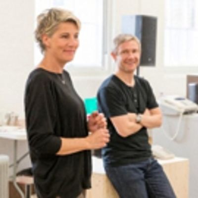 Photo Flash: In Rehearsals for LABOUR OF LOVE, Starring Martin Freeman and Tamsin Greig
