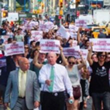 Photo Flash: Broadway Casting Directors Union Marches on Broadway Producers' Office