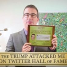 VIDEO: John Oliver Joins COLBERT's 'Trump Attacked Me On Twitter' Hall Of Fame