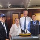 Mayor Bill de Blasio Visits South Street Seaport Museum