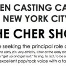 Do You Believe? Open Call Announced for THE CHER SHOW!