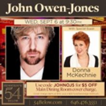 West End and Broadway Star John Owen-Jones Takes the Stage at 54 Below