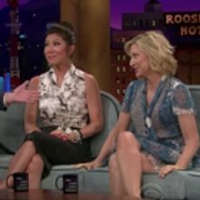 VIDEO: Julie Chen and Edie Falco Visit LATE LATE SHOW