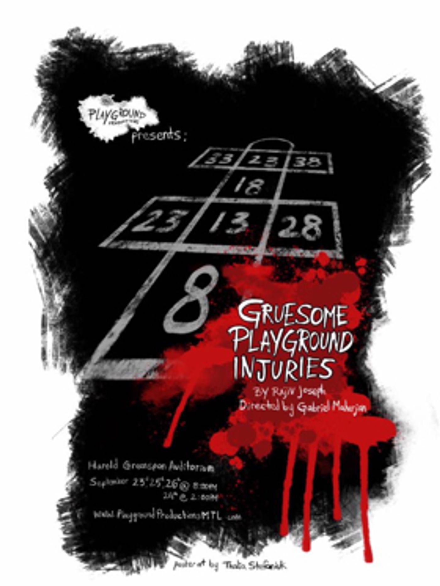 BWW Previews: Playground Productions to present inaugural production, GRUESOME PLAYGROUND INJURIES at Harold Greenspon Auditorium 9/23  Image