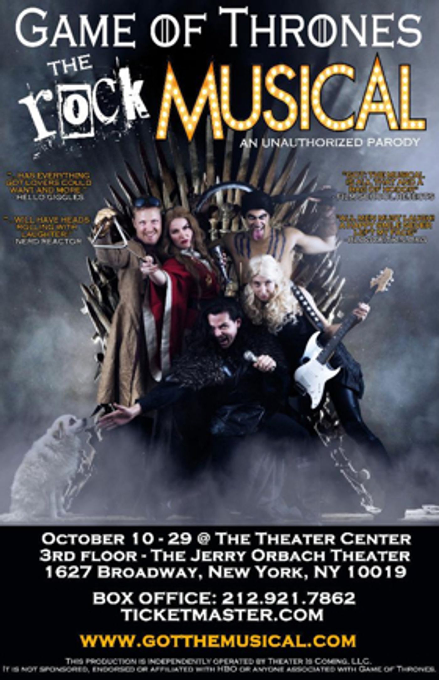 Winter Is Coming! GAME OF THRONES Parody Heading to Off-Broadway This Fall  Image