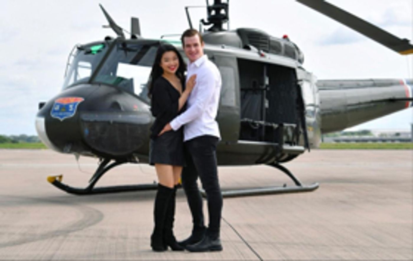 Flying Visit! Stars of MISS SAIGON Enjoy Up-Close Encounter with Vietnam Veteran 'Huey' Helicopter  Image