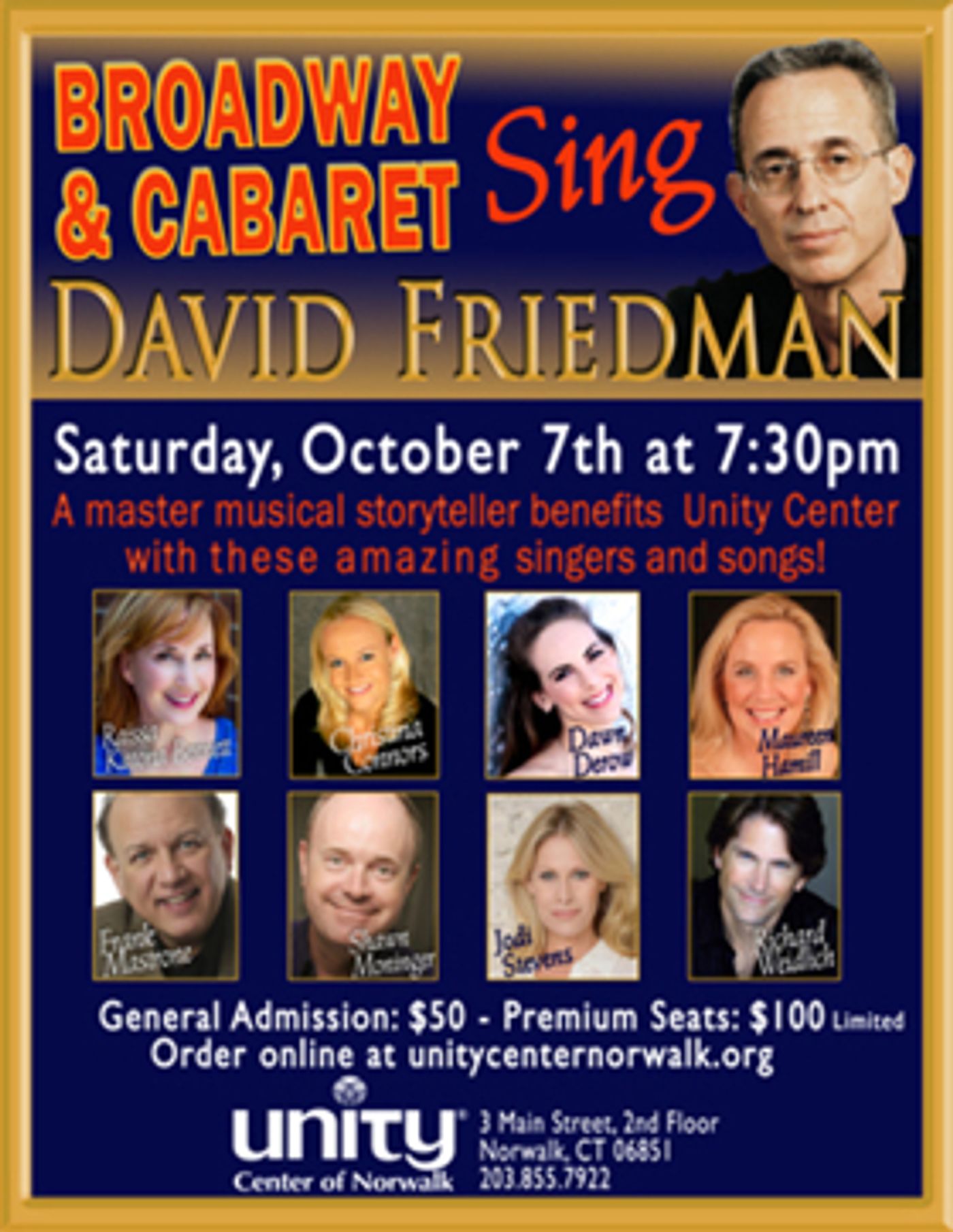 Broadway, TV & Film Composer David Friedman Coming to Unity Center Norwalk  Image