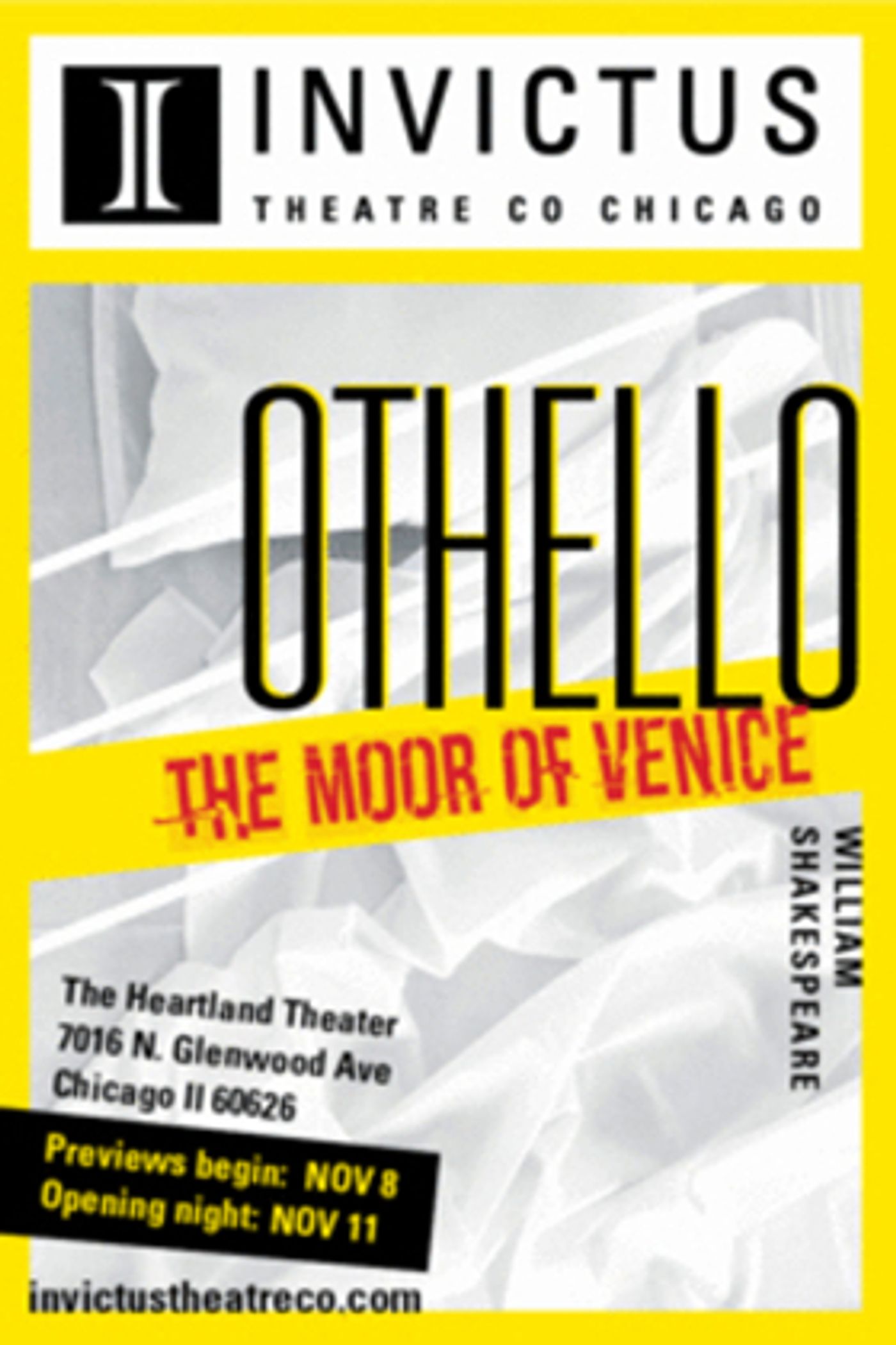 OTHELLO Will Be Inaugural Production of Invictus Theatre Company  Image