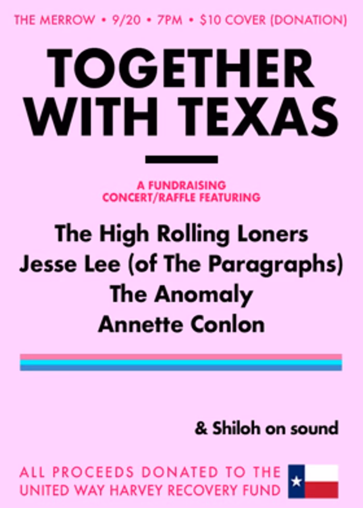 Annette Conlon to Perform at TOGETHER WITH TEXAS Hurricane Harvey Relief Benefit Image