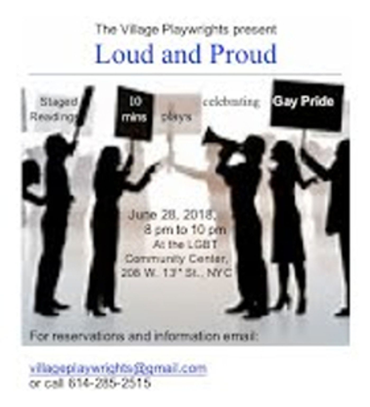 Village Playwrights to Present LOUD & PROUD Readings Tomorrow  Image