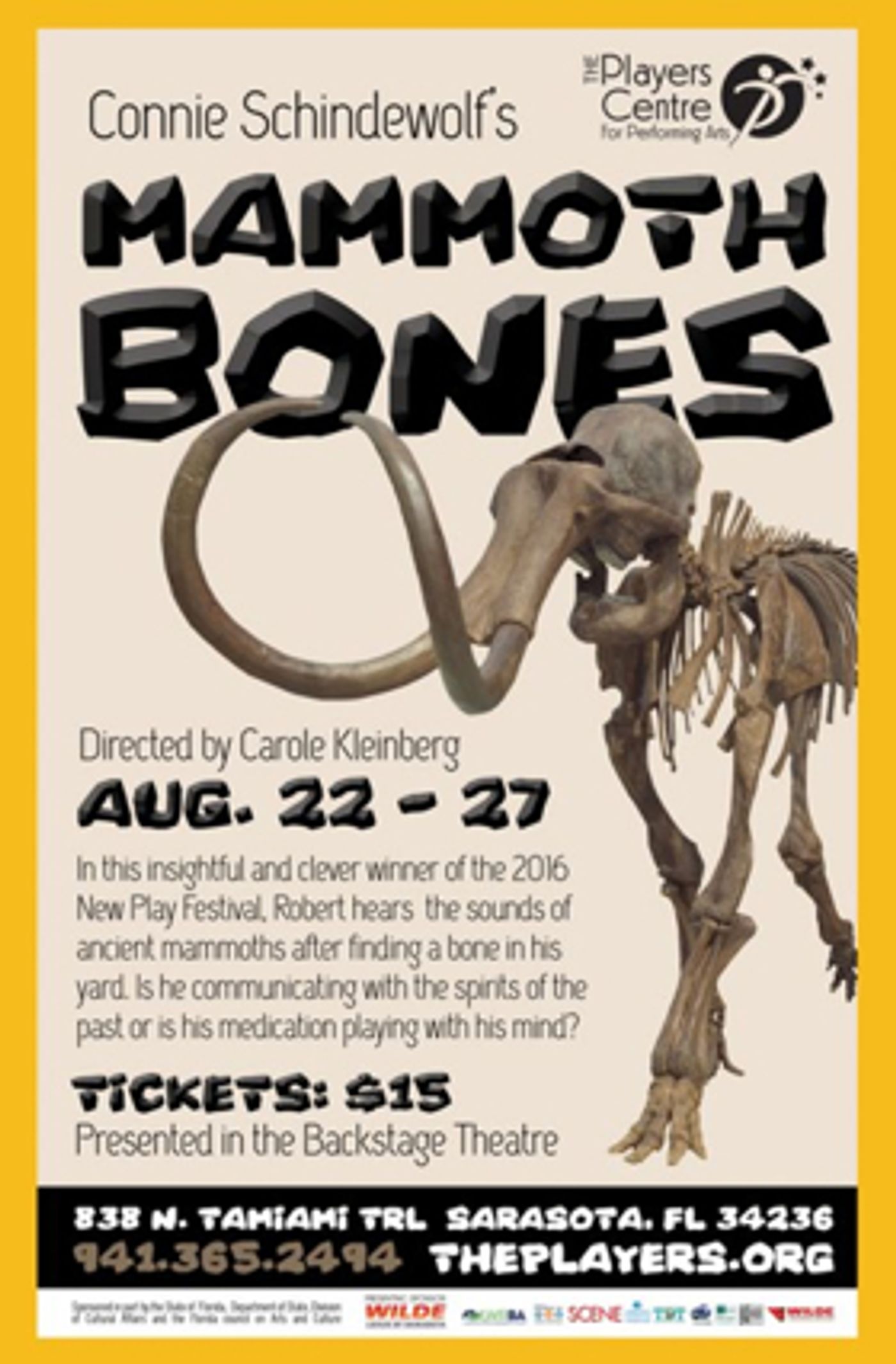 The Players Centre Breathes Life Into The 2016 New Play Festival Winner MAMMOTH BONES  Image