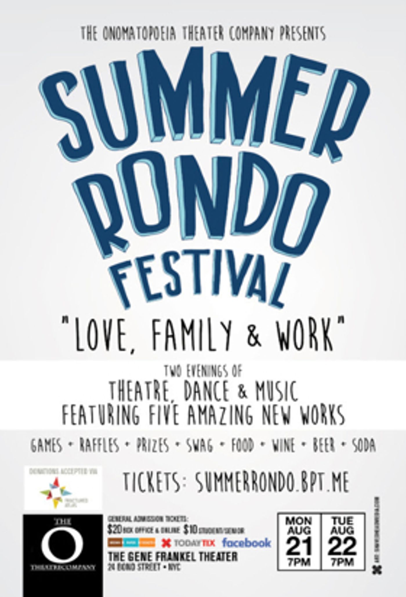 Onomatopoeia Theatre Company to Host SUMMER RONDO Fundraiser This Month Image