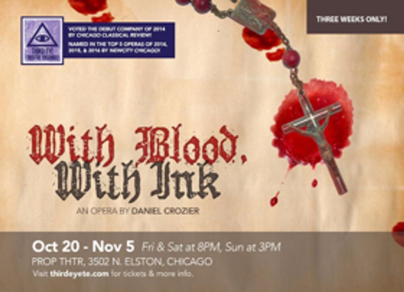 Third Eye Theatre Ensemble to Present Regional Premiere of WITH BLOOD, WITH INK  Image