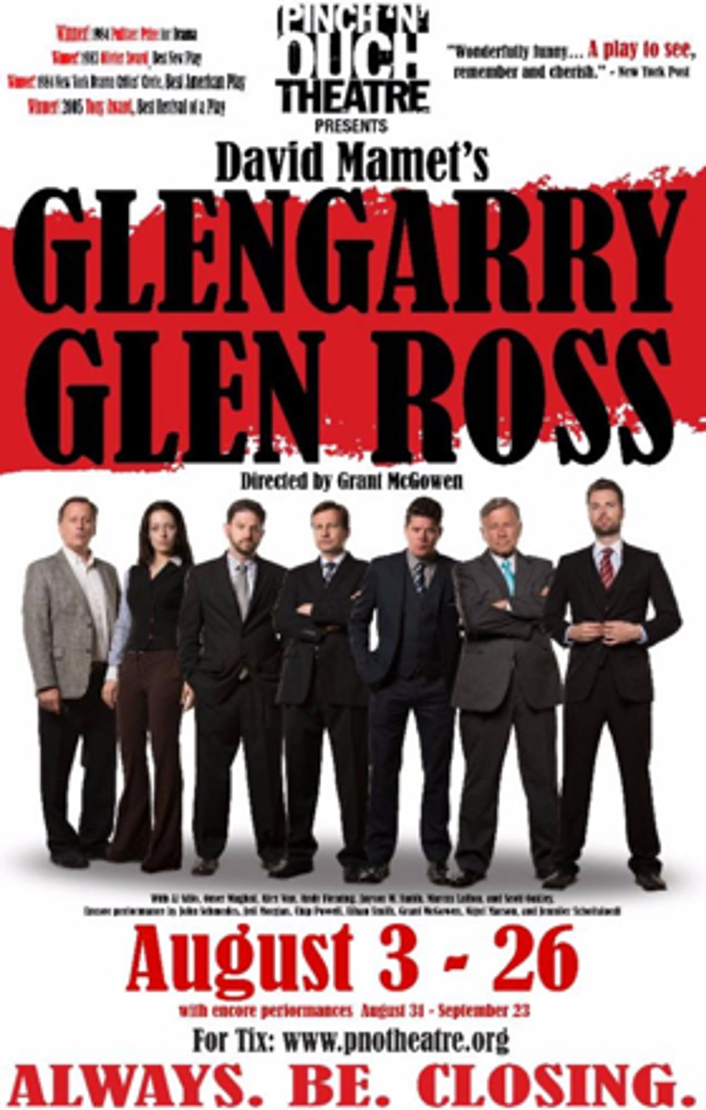 Pinch 'N' Ouch to Present GLENGARRY GLEN ROSS  Image