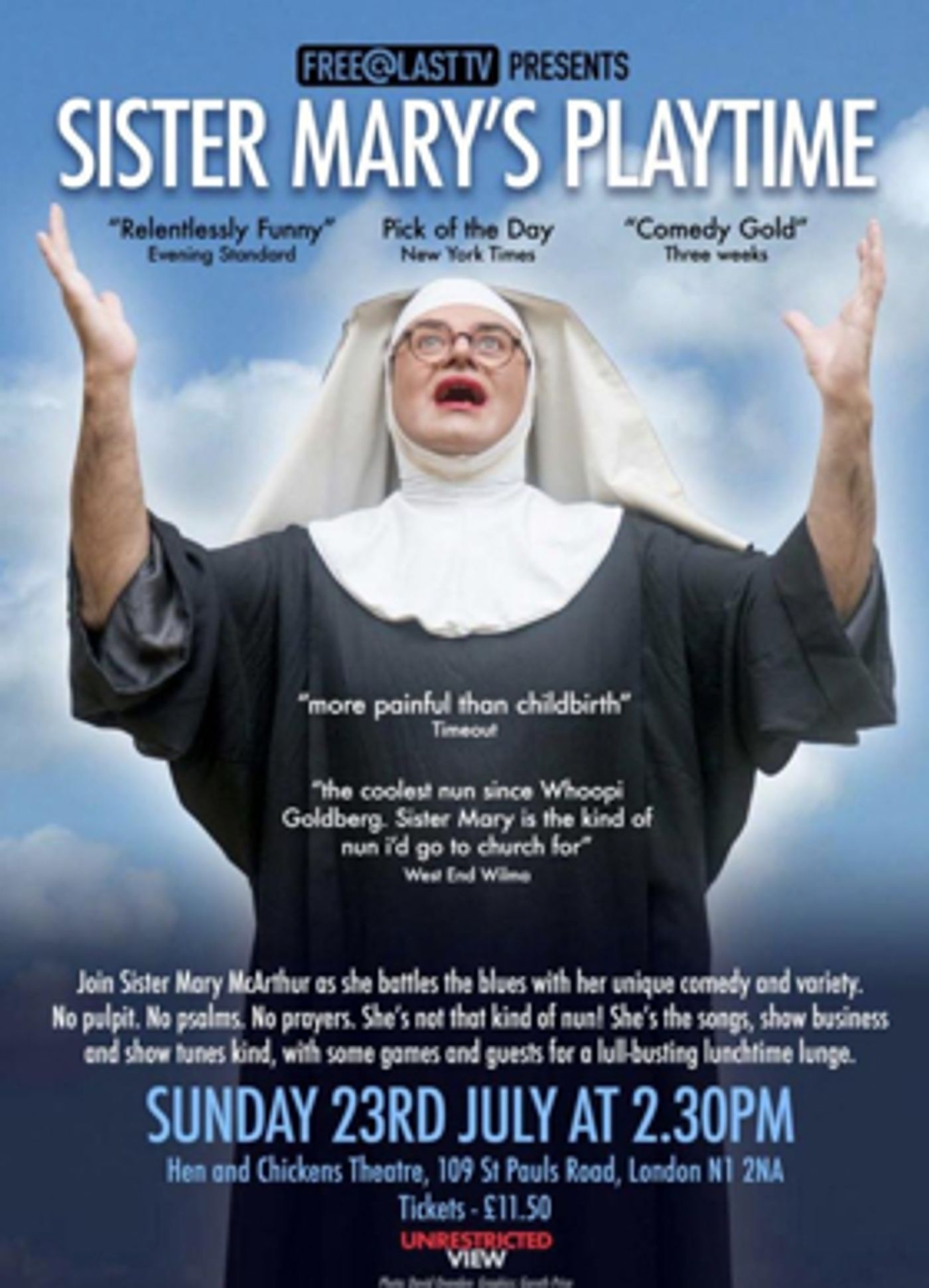 SISTER MARY'S PLAYTIME Returns to London Prior to Edinburgh Fringe  Image