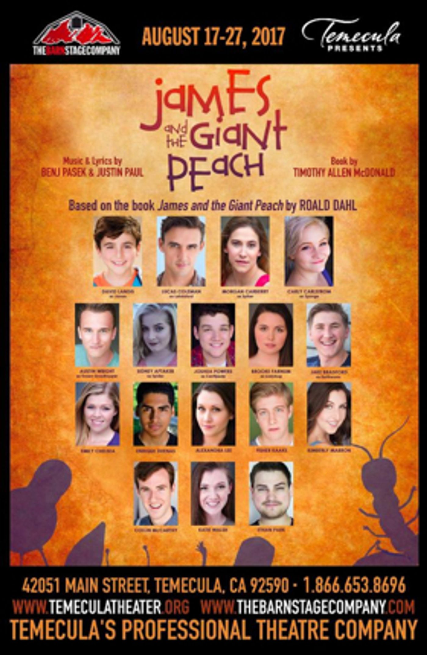 Barn Stage Company to Present the West Coast Regional Premiere of Road Dahl's JAMES AND THE GIANT PEACH  Image