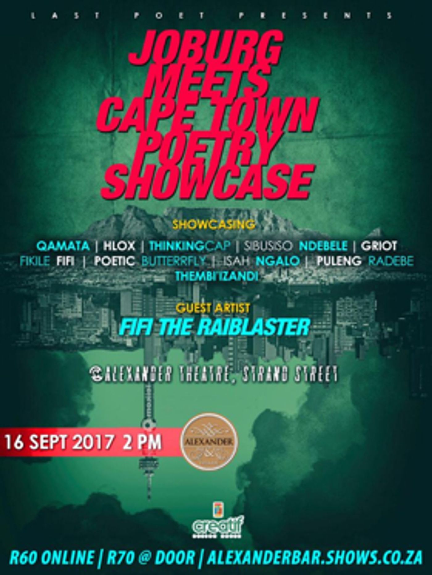 Last Poet to Present JOBURG MEETS CAPE TOWN POETRY SHOWCASE at the Alexander Upstairs Image