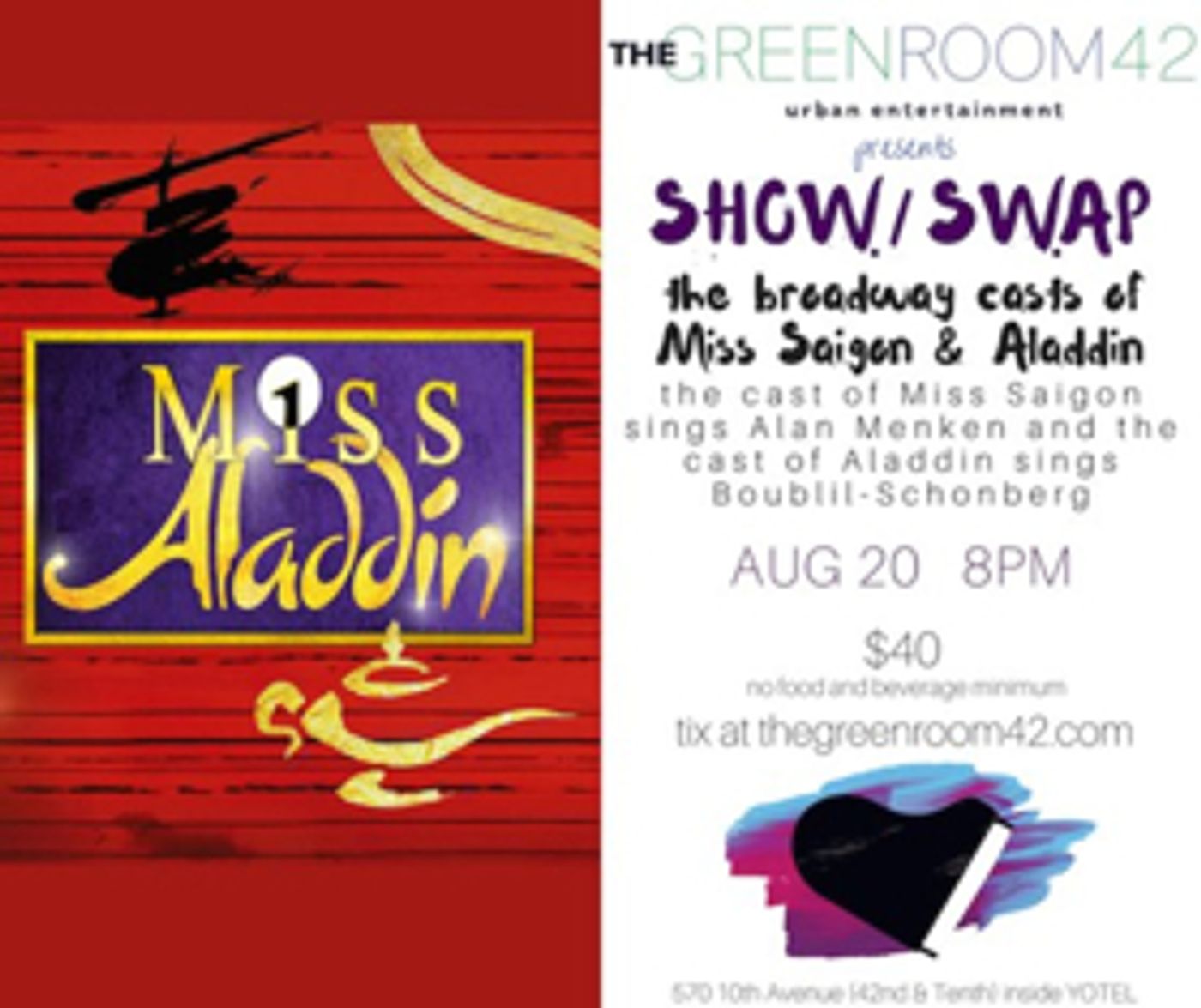 Telly Leung to Lead Casts of ALADDIN, MISS SAIGON in SHOW/SWAP Benefit  Image