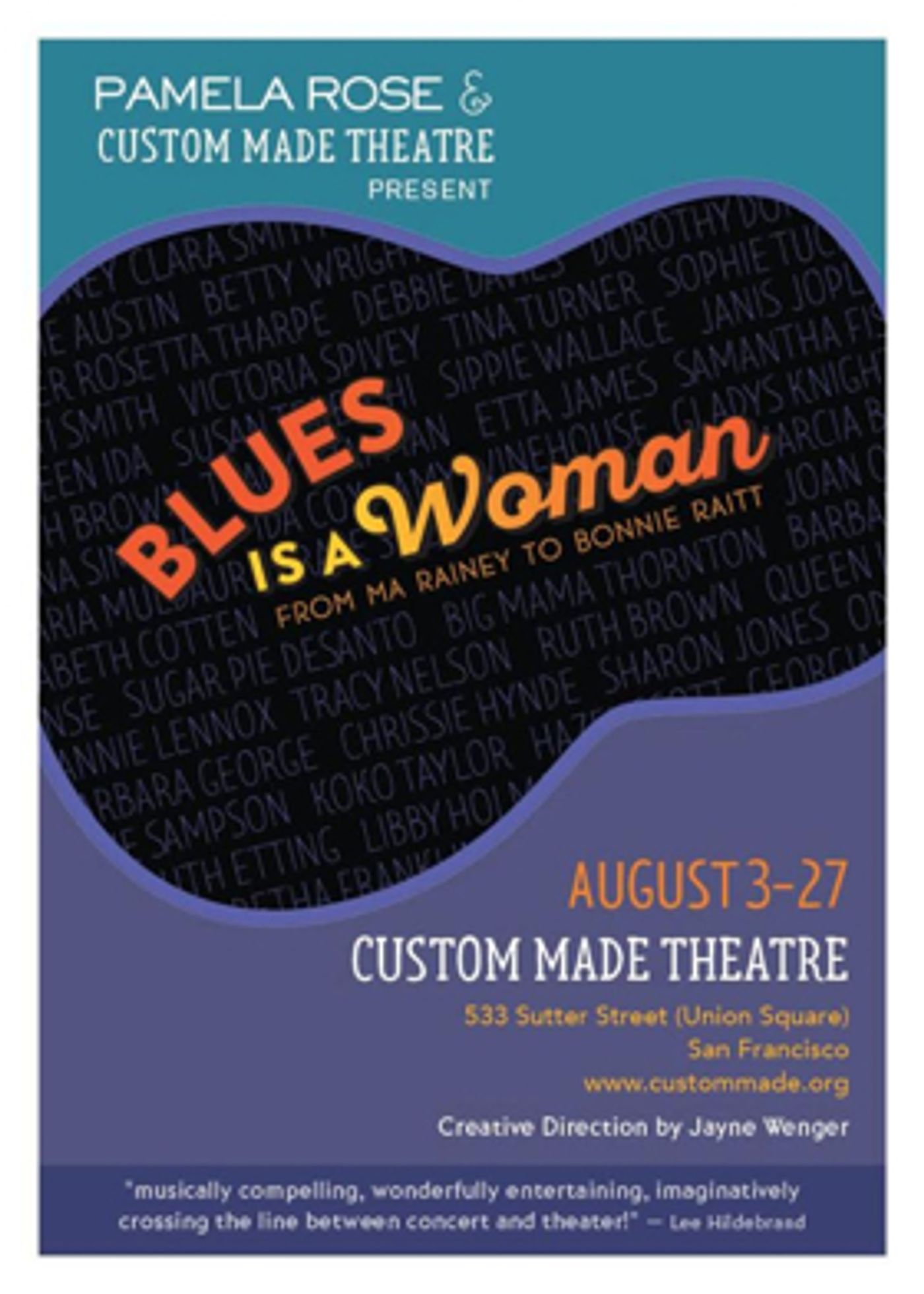Custom Made Theatre Presents BLUES IS A WOMAN Image