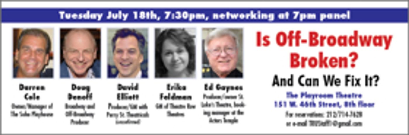 TRU Hosts 'Is Off-Broadway Broken?' Panel Tonight  Image