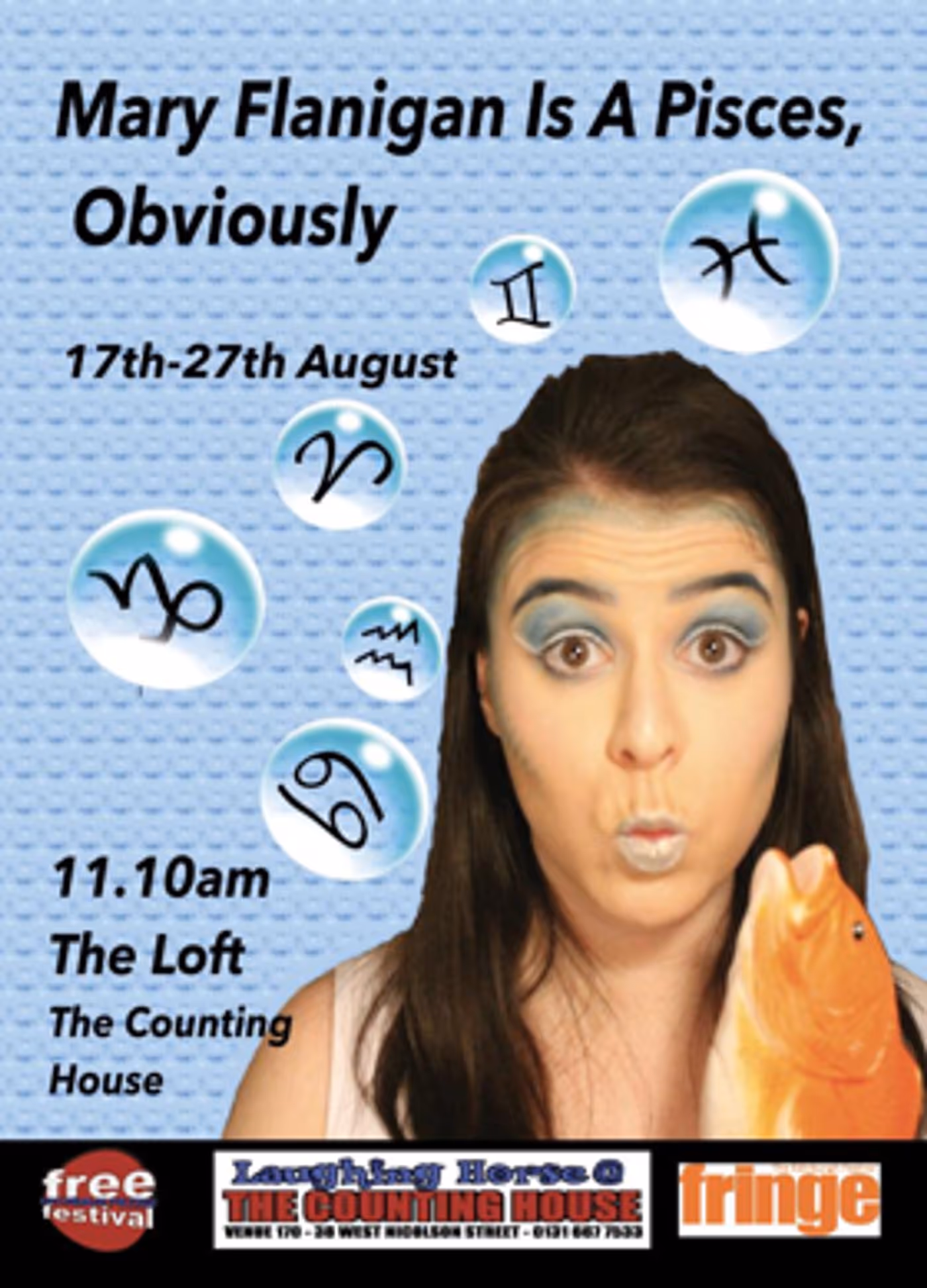 Mary Flanigan to Premiere First One Woman Show MARY FLANIGAN IS A PISCES, OBVIOUSLY Image