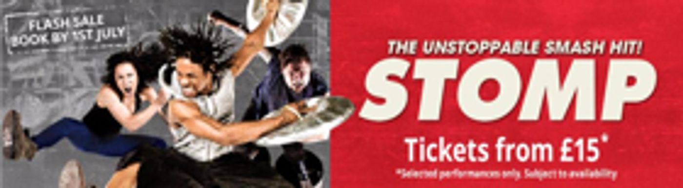 Flash Sale: Up To 74% Off Tickets For STOMP!  Image