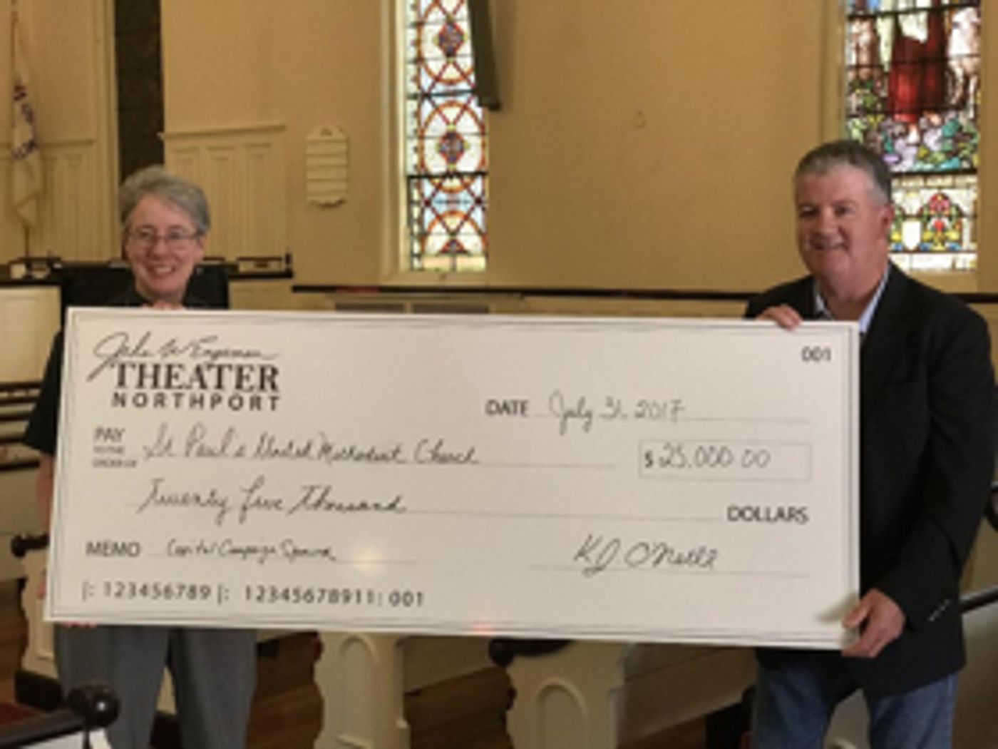 Engeman Theater Donates $25,000 to St. Paul's UMC Capital Campaign  Image