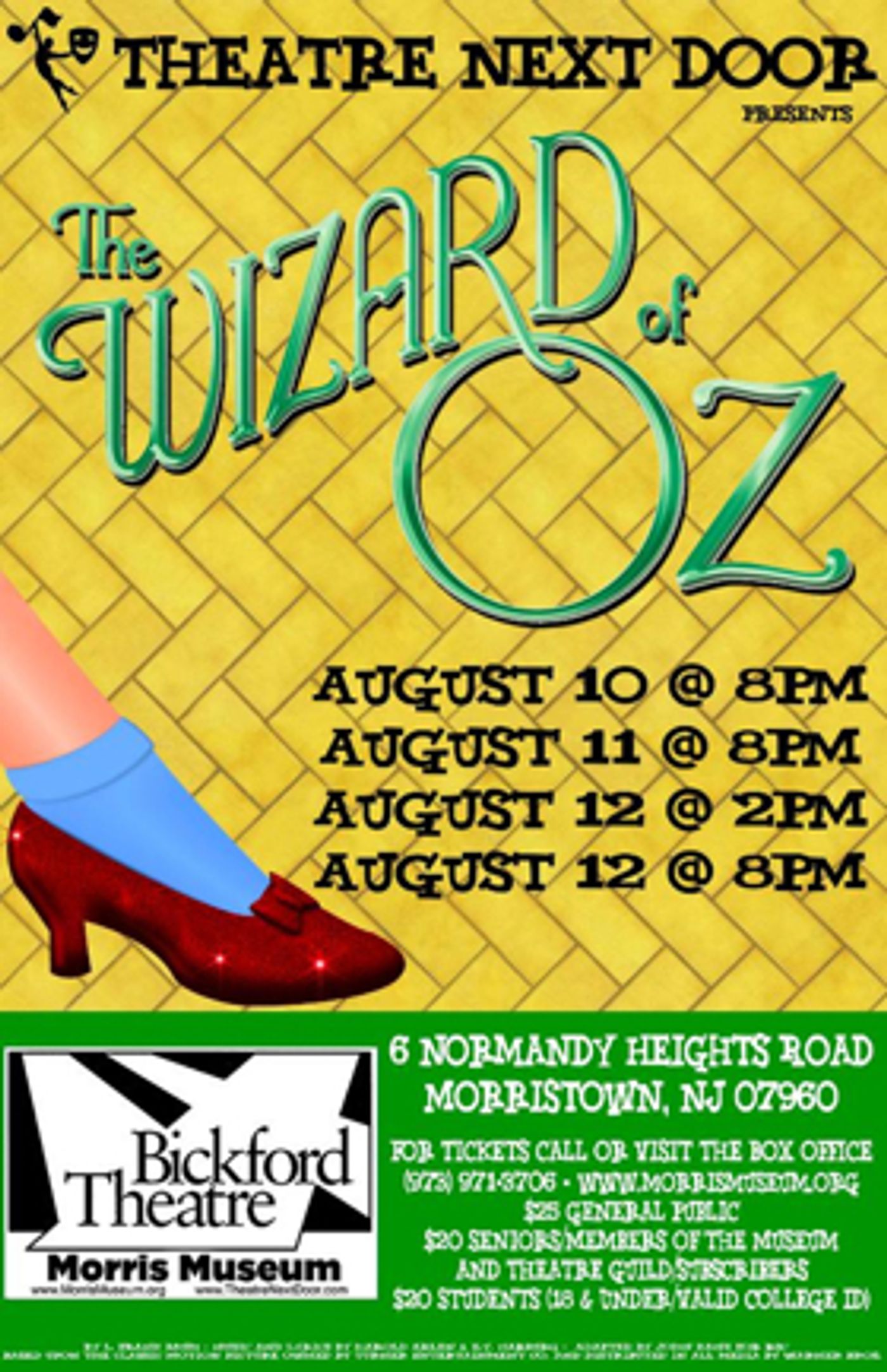 Theatre Next Door Presents THE WIZARD OF OZ Next Month  Image