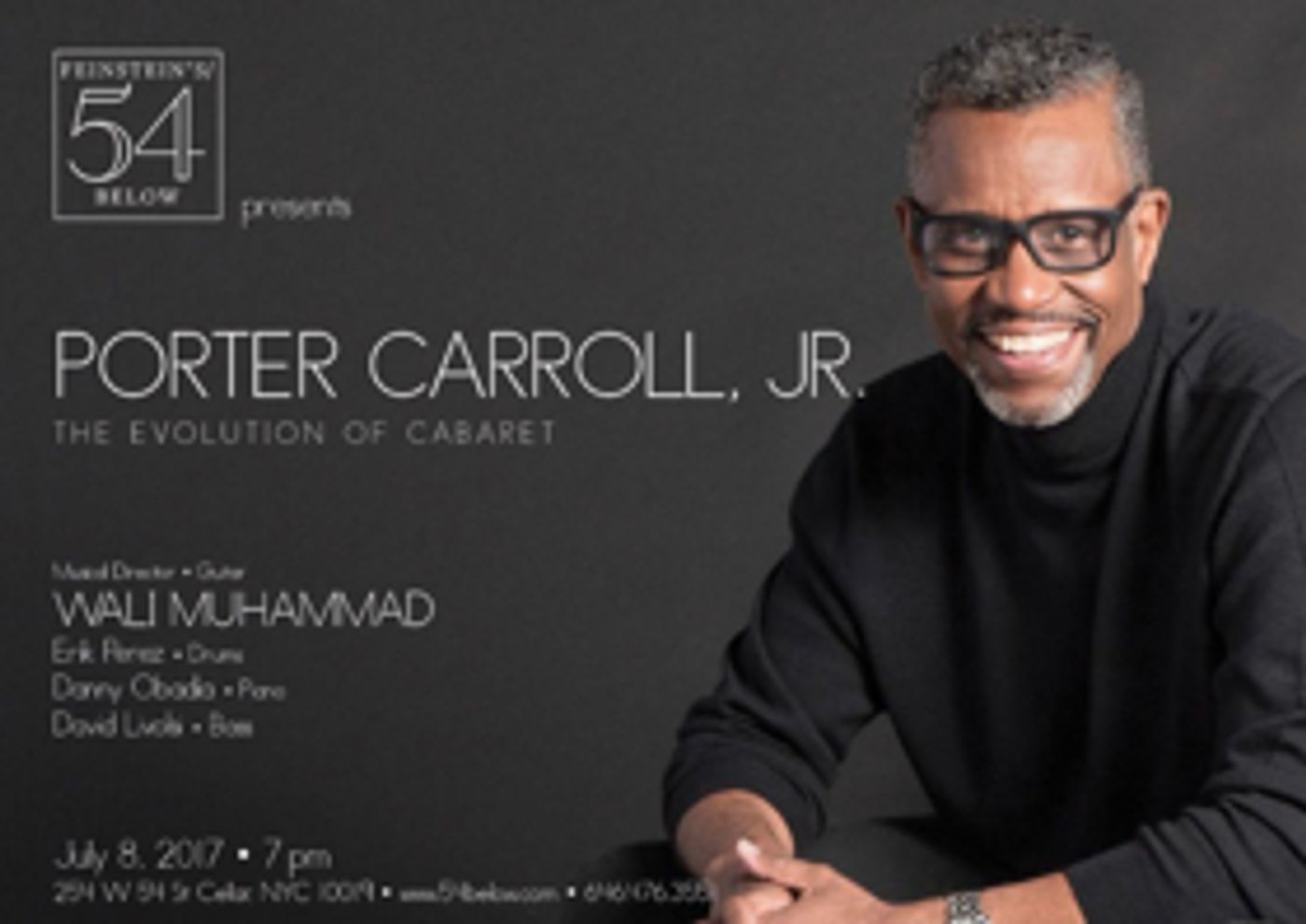Porter Carroll, Jr. to Bring THE EVOLUTION OF CABARET to Feinstein's/54 Below Image