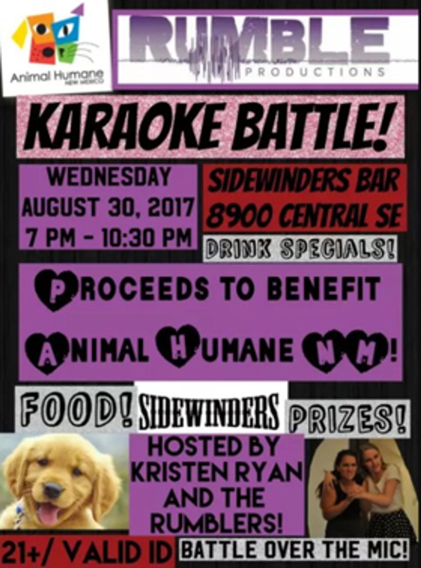 Rumble Productions Hosts Karaoke Battle to Support Animal Humane NM Image