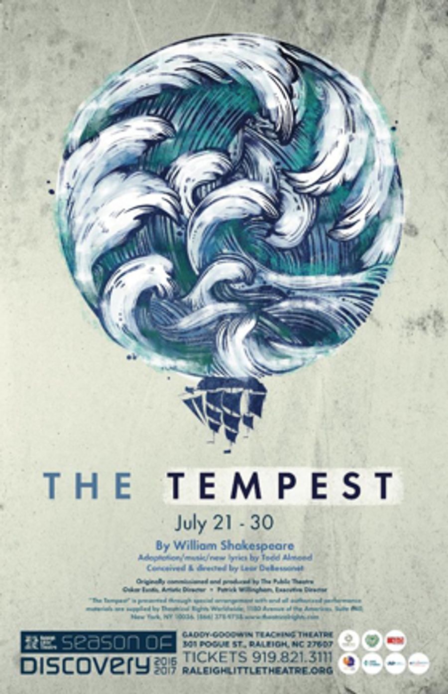 THE TEMPEST, Featuring Musicians from Kidznotes, to Play Raleigh Little Theatre Image